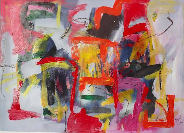 Ramon Menocal, Cosmovisión #4. Mixed media paper. 26x36. 2003