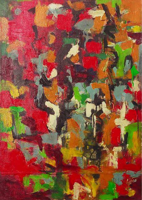 Ramon Menocal. Discursos tropicales #1. Acrylic canvas. 36” x 26”. 2002