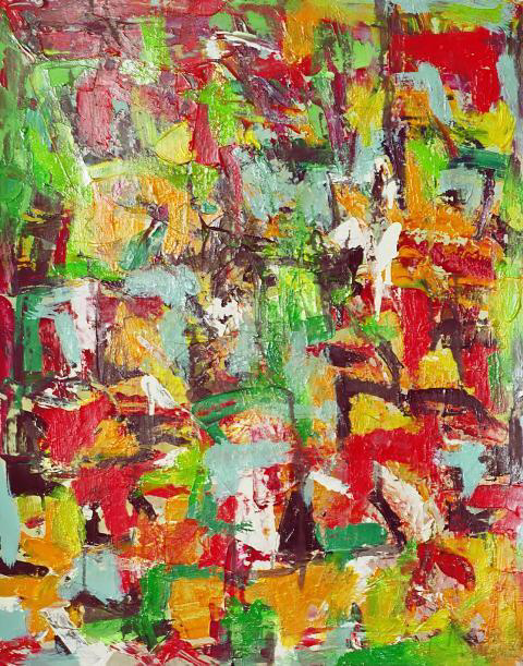 Ramon Menocal. Discursos tropicales #2. Acrylic canvas. 36” x 26”. 2002