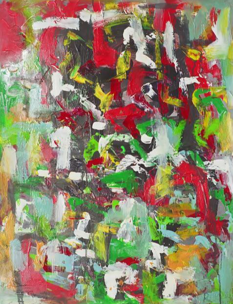 Ramon Menocal. Discursos tropicales #3. Acrylic enamel papel. 24” x 18”. 2002