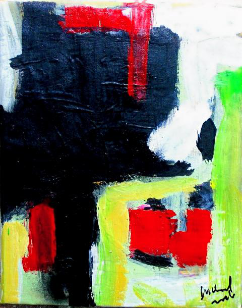 Ramon Menocal. Los contornos del mundo, #4. Acrylic canvas. 12” x 10”. 2006