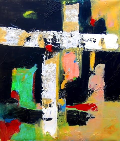 Ramon Menocal. Los contornos del mundo, #6. Acrylic canvas. 28” x 24”. 2006