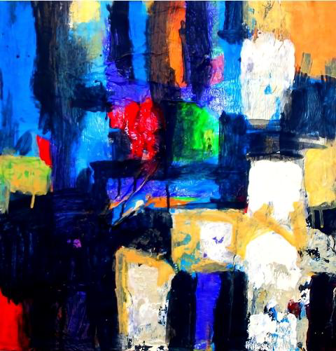 Ramon Menocal. Los contornos del mundo, #9. Acrylic canvas. 20” x 20”. 2006