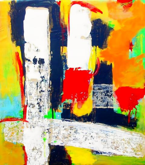 Ramon Menocal. Los contornos del mundo, #12. Acrylic canvas. 21” x 19”. 2006
