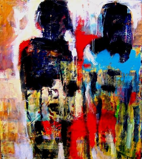 Ramon Menocal. Los contornos del mundo, #13. Acrylic canvas. 43” x 39.05”. 2006