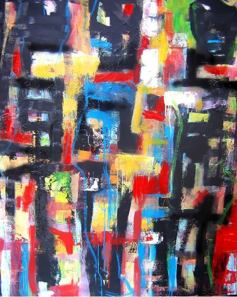 Ramon Menocal. Los contornos del mundo, #15. Acrylic canvas. 72” x 62”. 2006
