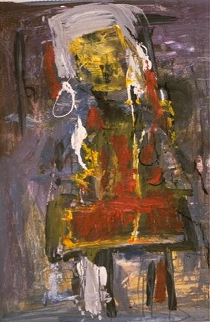 Ramon Menocal. Los infinitos rostros de Dios, # 6. Mixed media paper. 23 x 15. 1999