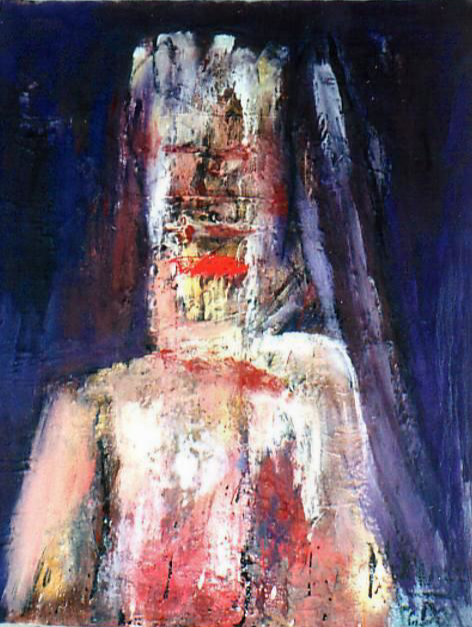 Ramon Menocal. Los infinitos rostros de Dios, # 10. Mixed media paper. 35 x 27. 1999