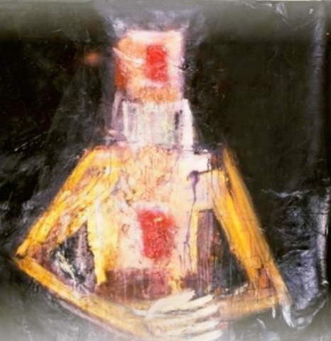 Ramon Menocal. Los infinitos rostros de Dios, # 11. Mixed media paper. 40 x 40. 1999