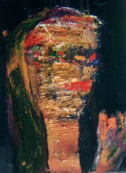 Ramon Menocal. Los infinitos rostros de Dios, # 12. Mixed media paper. 20 x 14. 1999