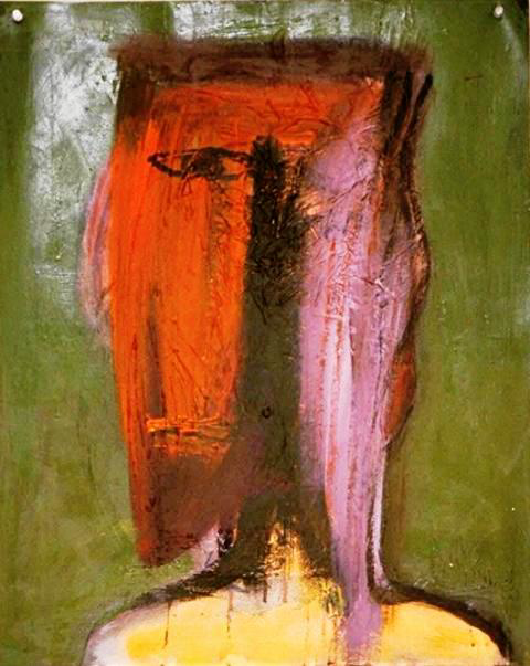 Ramon Menocal. Los infinitos rostros de Dios, # 13. Mixed media paper. 28 x 22. 1999
