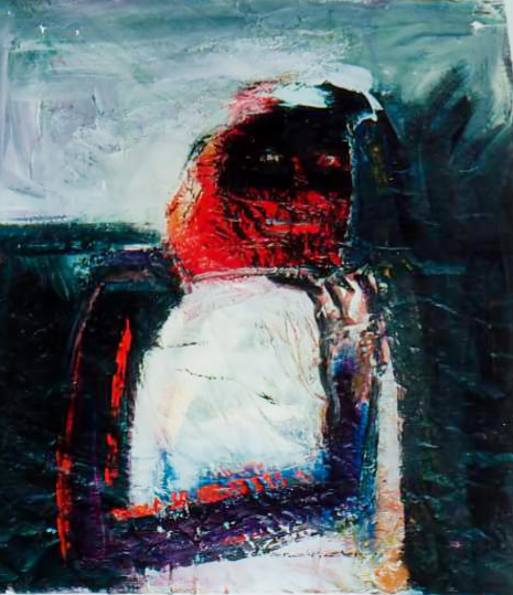 Ramon Menocal. Los infinitos rostros de Dios, # 14. Mixed media paper. 29 x 26. 1999