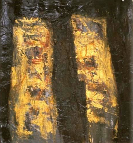 Ramon Menocal. Los infinitos rostros de Dios, # 16. Mixed media paper. 32 x 28. 1999