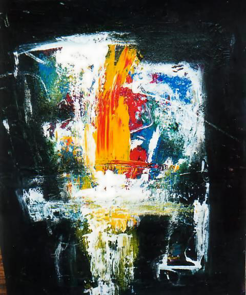 Ramon Menocal. Los infinitos rostros de Dios, # 20. Mixed media paper. 28 x 22. 1999