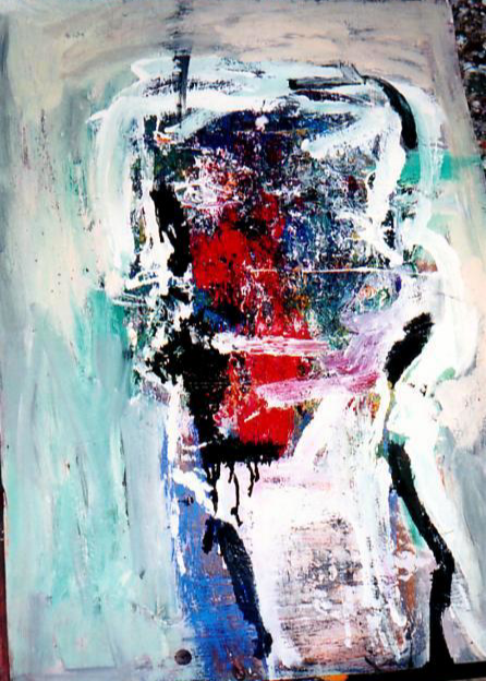 Ramon Menocal. Los infinitos rostros de Dios, cabeza #1. Mixed media paper. 30” x 22”. 2000