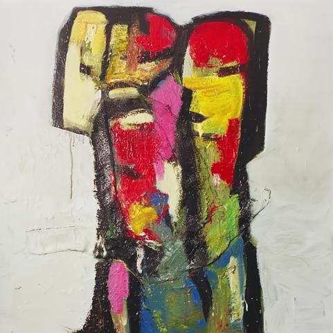 Ramon Menocal. Morfología corporales, #3. Acrylic canvas. 36 x 36. 2002