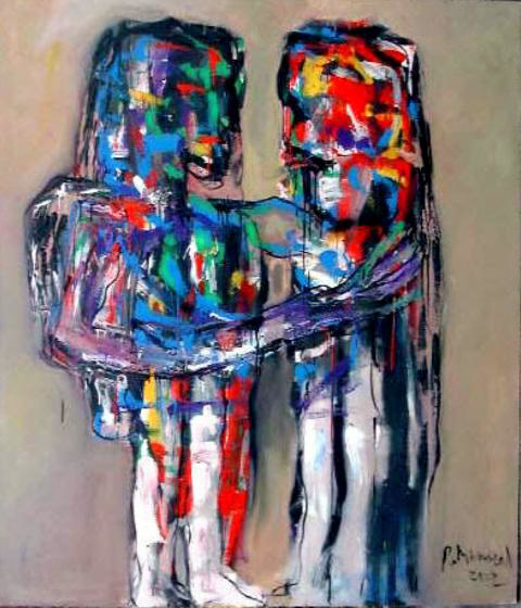 Ramon Menocal. Morfología corporales, #4. Acrylic canvas. 72 x 62.05. 2002