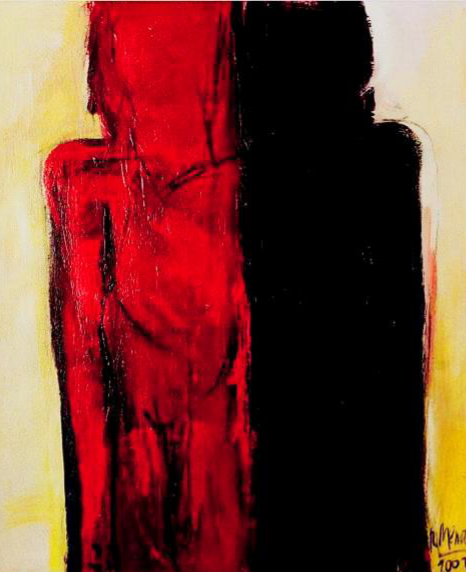 Ramon Menocal. Morfología corporales, #6. Acrylic canvas. 42 x 36. 2002