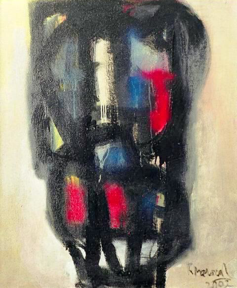 Ramon Menocal. Morfología corporales. Acrylic canvas. 34 x 20.05. 2002
