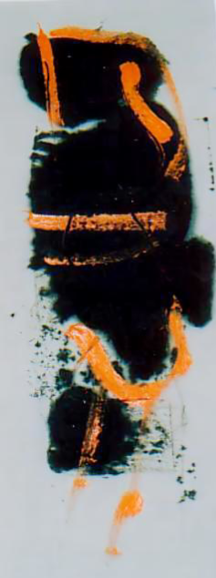 Ramon Menocal. Morfología del yo, #3. Mixed media canvas. 12 x 5. 2003
