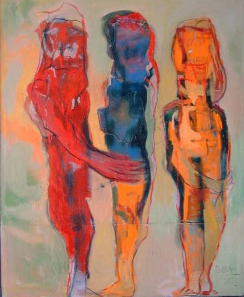 Ramon Menocal. Morfología del yo, #5. Mixed media canvas. 61 x 78. 2003