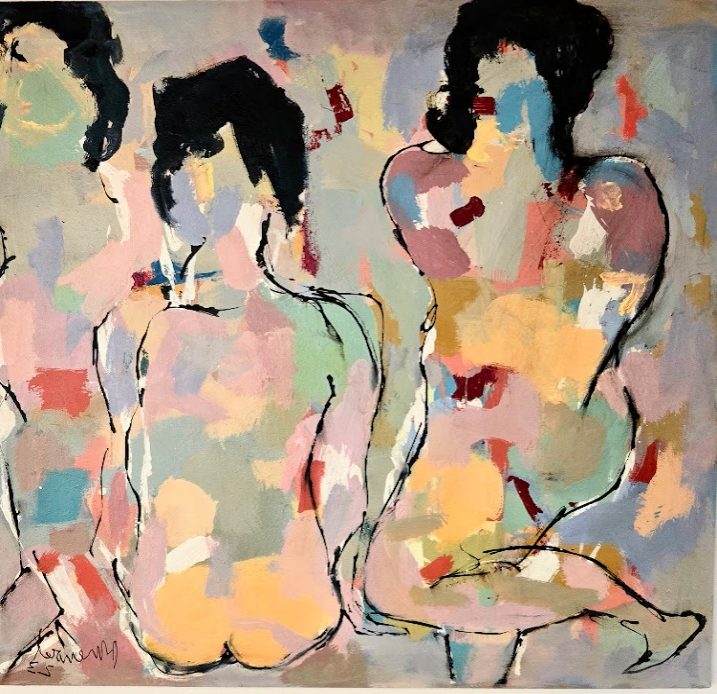 Ramon Menocal. Naturaleza humana #1. 48”x48’. Acrylic canvas. 2023