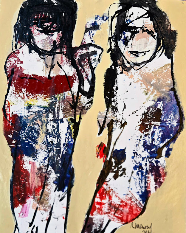 Ramon Menocal. Naturaleza humana #4. 36”x42”. Mixed media paper 2023