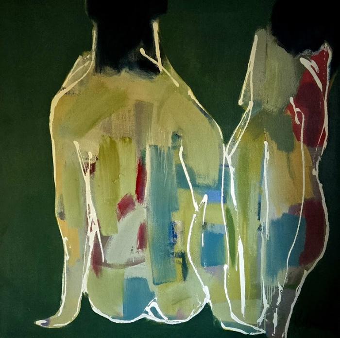Ramon Menocal. Naturaleza humana # 9. 45”x 45”. Acrylic canvas. 2023