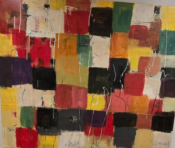 Ramon Menocal. Colorful field #1. 71” x 84”. Acrylic/canvas. 2018