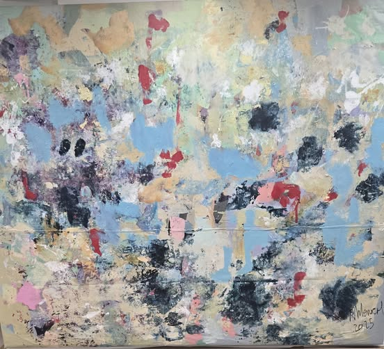 Ramon Menocal. El bosque de las neuronas. 73” x 90”. Acrylic canvas. 2025