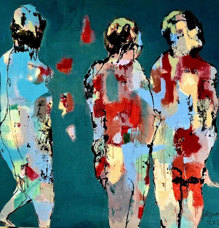 Ramon Menocal. Naturaleza humana Series 10. 60’x 60’. Acrylic canvas. 2025