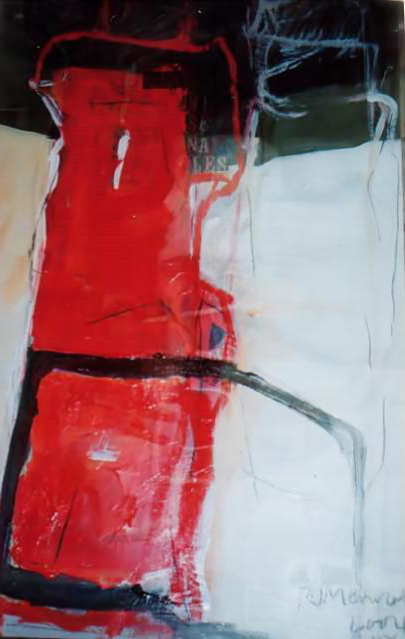 Ramon Menocal. Poemas a la Habana # 1. Acrylic paper. 32 x 20. 2004