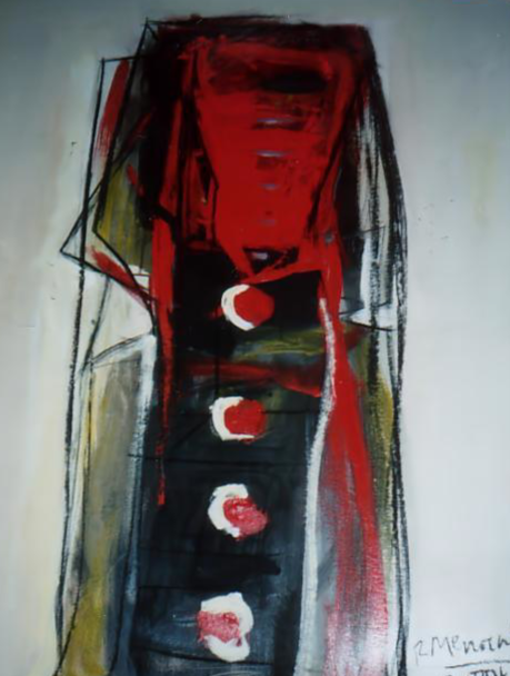 Ramon Menocal. Poemas a la Habana # 3. Mixed media canvas. 35 x 24. 2004