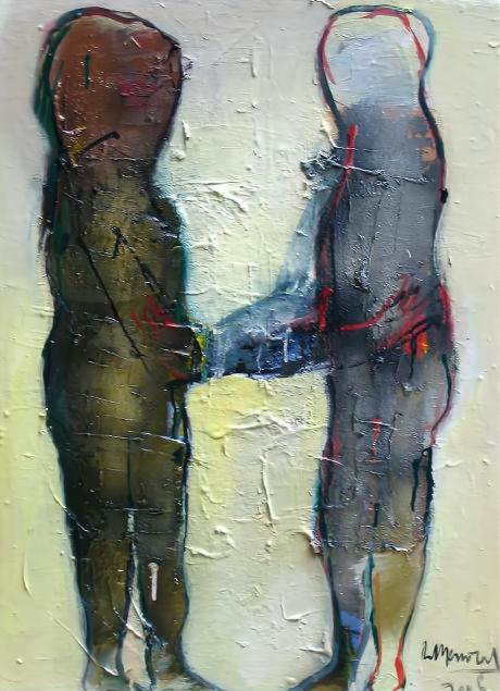Ramon Menocal. Puro cubano # 1. Mixed media acrylic canvas. 32 x 34. 2005