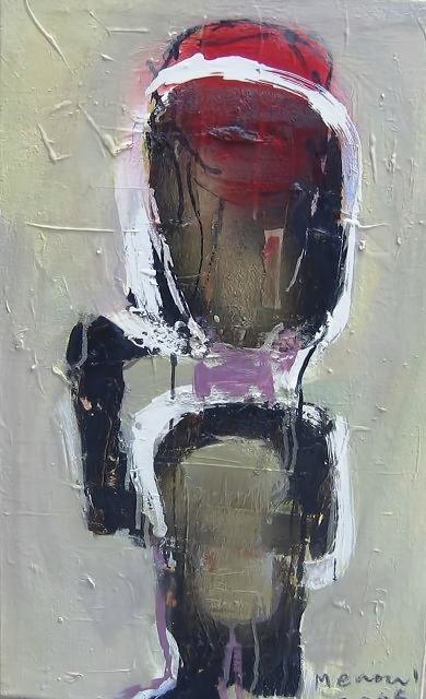 Ramon Menocal. Puro cubano # 3. Mixed media acrylic canvas. 21 x 15. 2005