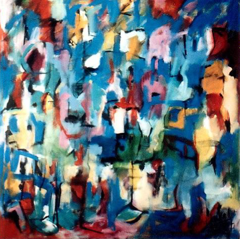 Ramon Menocal. Transculturación # 1. Acrylic canvas. 60 x 48. 1998