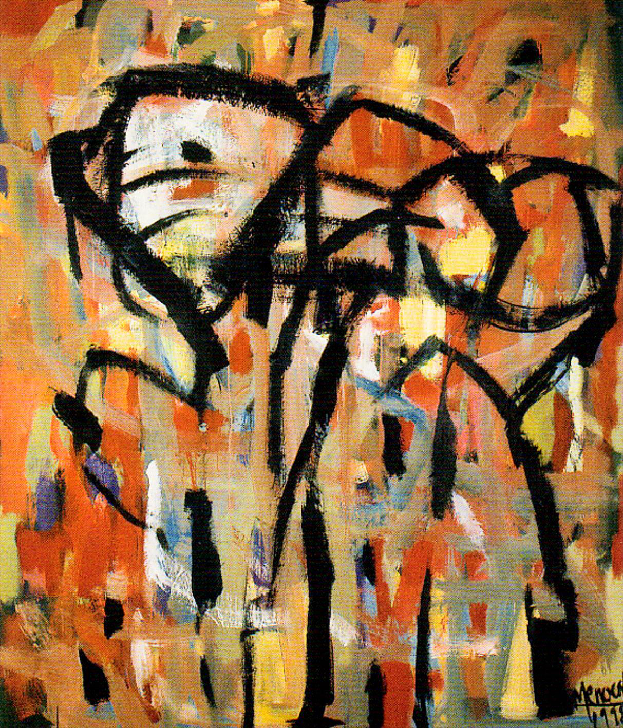 Ramon Menocal. Transculturación # 4. Oil canvas. 60 x 48. 1997