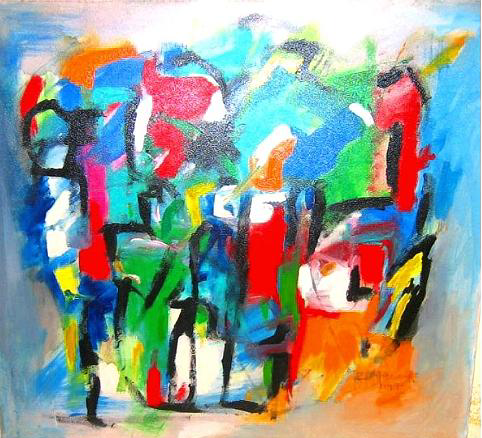 Ramon Menocal. Ajiaco #1. Acrylic canvas. 25.05 x 27. 1997