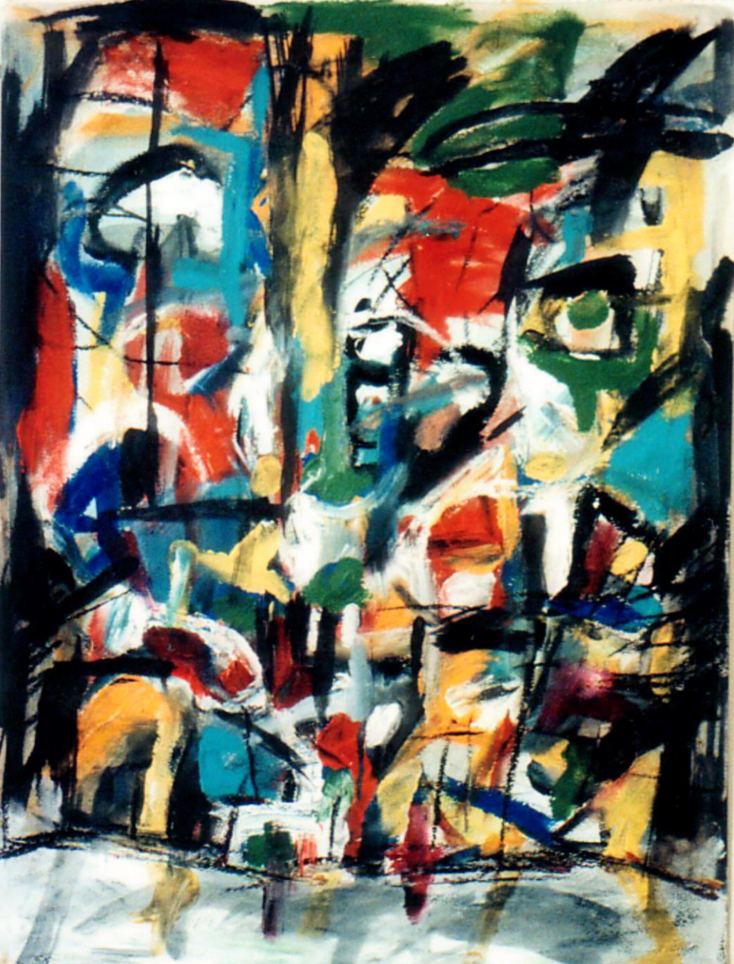 Ramon Menocal. Ajiaco #2. Acrylic paper. 24 x 18. 1997