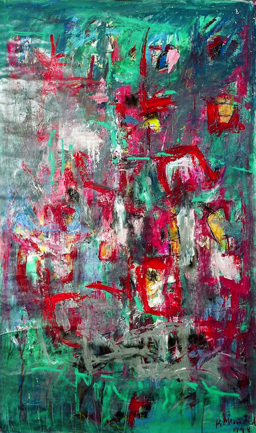 Ramon Menocal. Labyrinth. Acrylic paper. 60 x 36. 1998