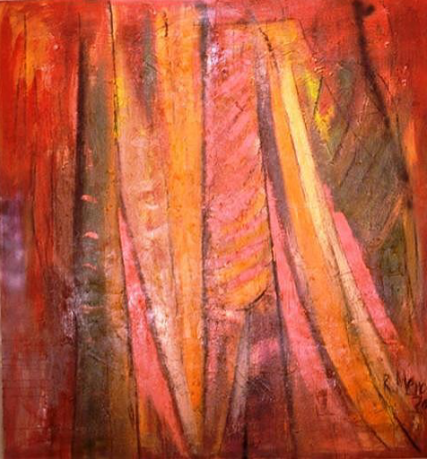 Ramon Menocal, Contrapunteos. Acrylic on canvas. 68.05” x 64”. 2000