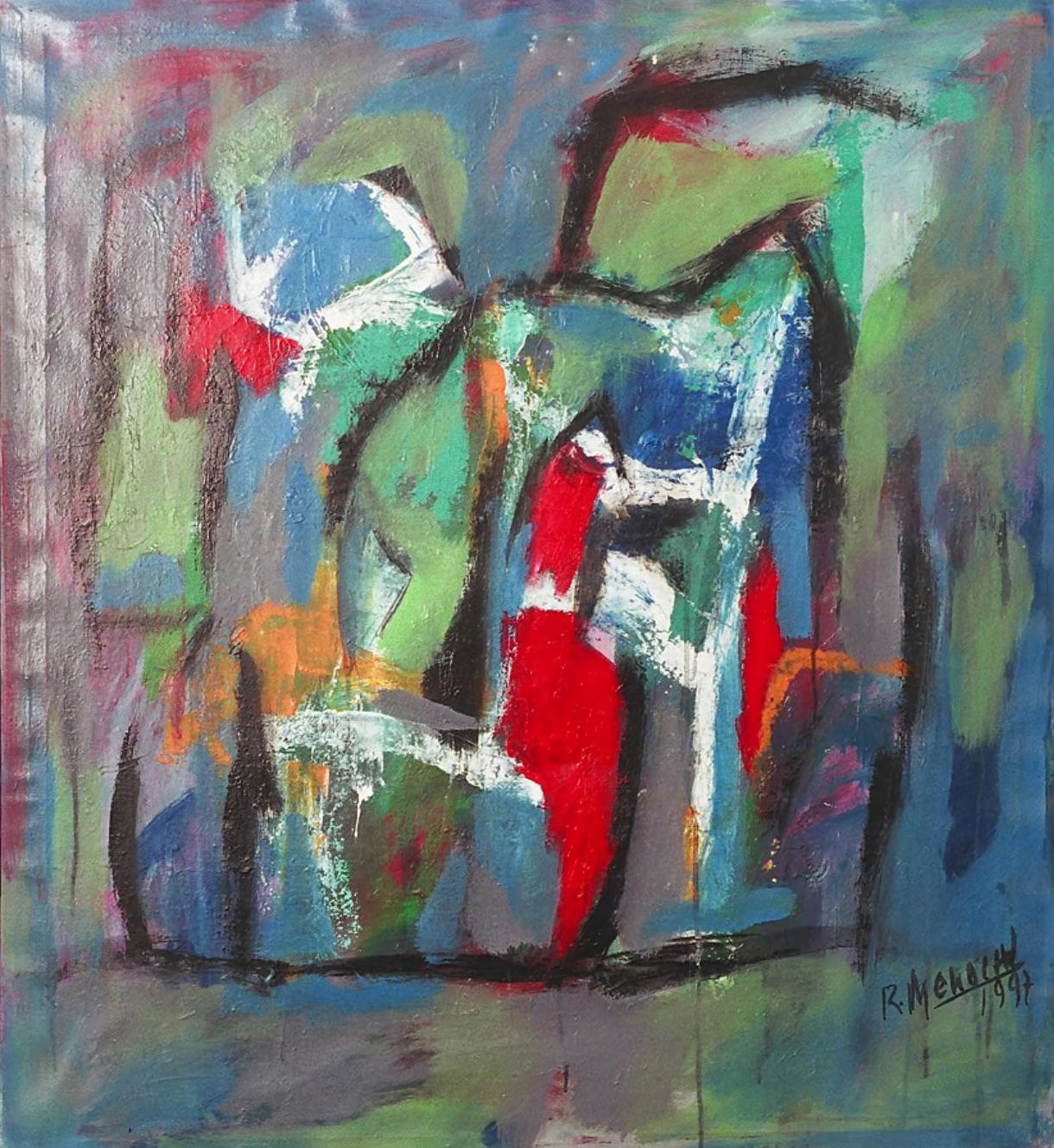 Ramon Menocal, Untitled #4. Acrylic canvas. 42” x 39”. 1997