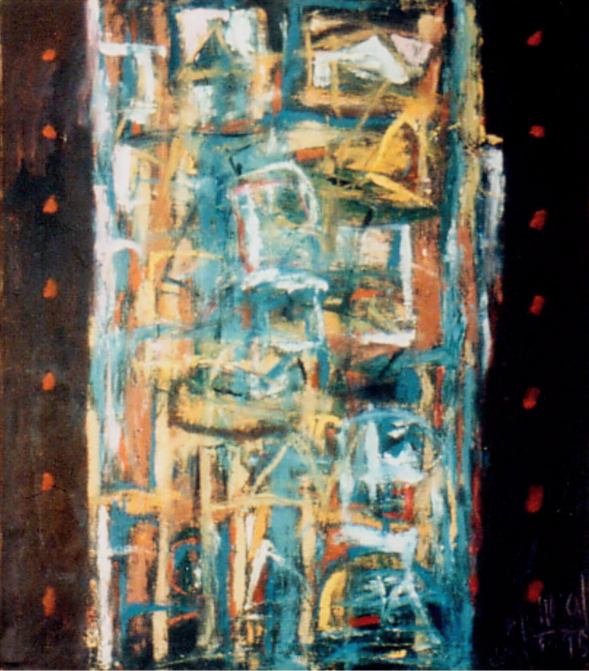 Ramon Menoal. Havana wall. Oil canvas. 44 x 40. 1995