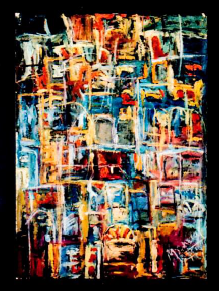 Ramon Menocal. Homenaje a la Habana #6. Mixed media board. 28 x24. 1994