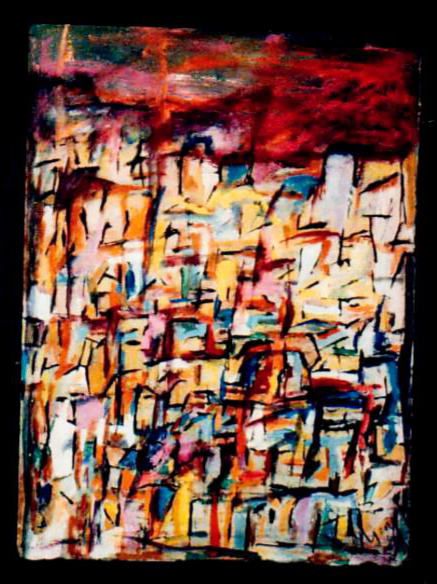 Ramon Menocal. Homenaje a la Habana #7. Mixed media board. 28 x24. 1994