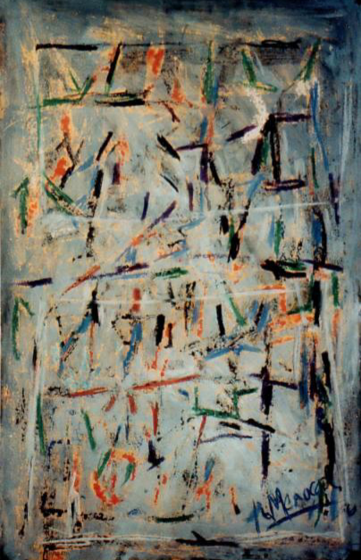 Ramon Menocal. Untitled. Mixed media board. 25 x 21. 1995