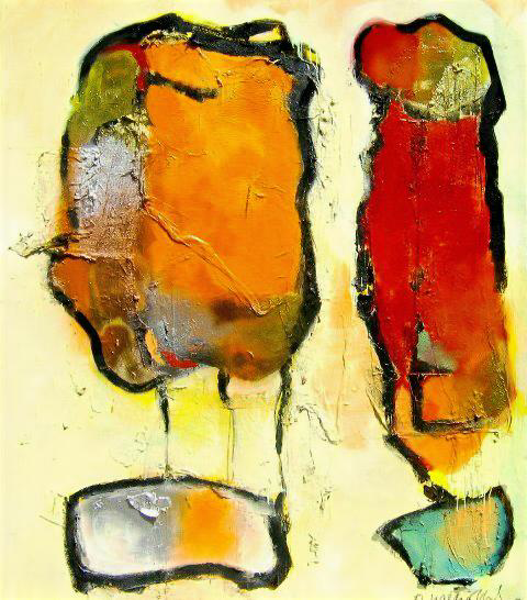 Ramon Menocal, Inner worlds #1. Mixed media canvas. 73.05” x 63”. 2005