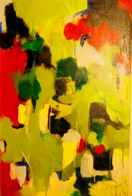 Ramon Menocal, Inner worlds #3. Mixed media canvas. 38” x 28”. 2005