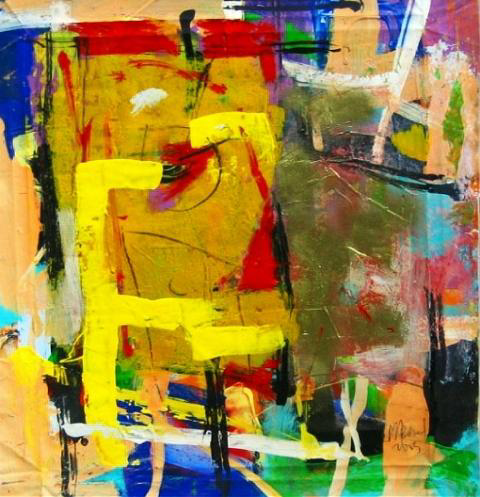 Ramon Menocal, Inner worlds #5. Mixed media canvas. 24” x 20”. 2005