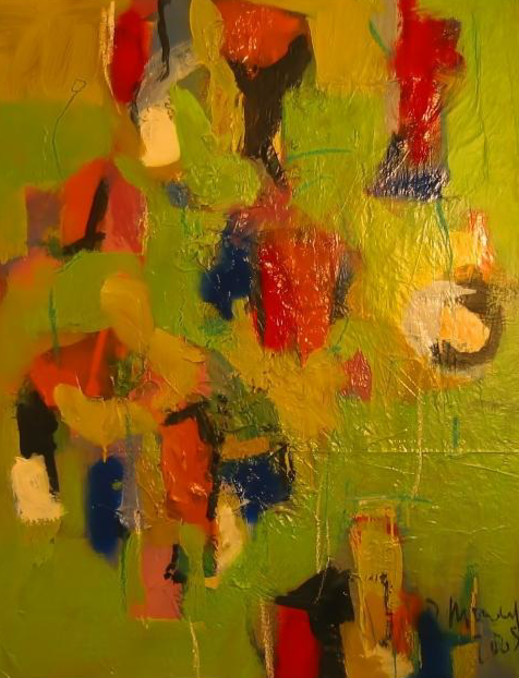 Ramon Menocal, Inner worlds #7. Mixed media canvas. 34” x 27”. 2005